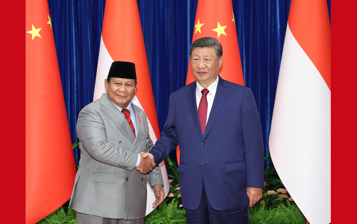 習(xí)近平會(huì)見印度尼西亞總統(tǒng)普拉博沃